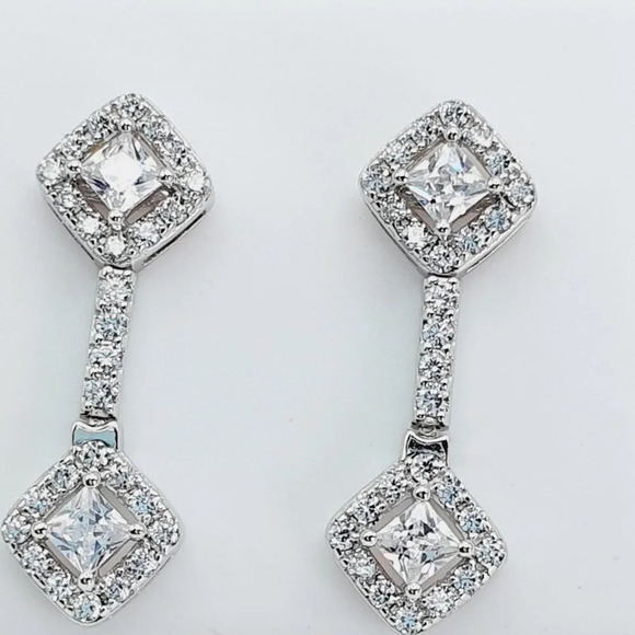 "925 Sterling Silver Cubic Zirconia Earrings, U19254677 - Picture 7 of 11